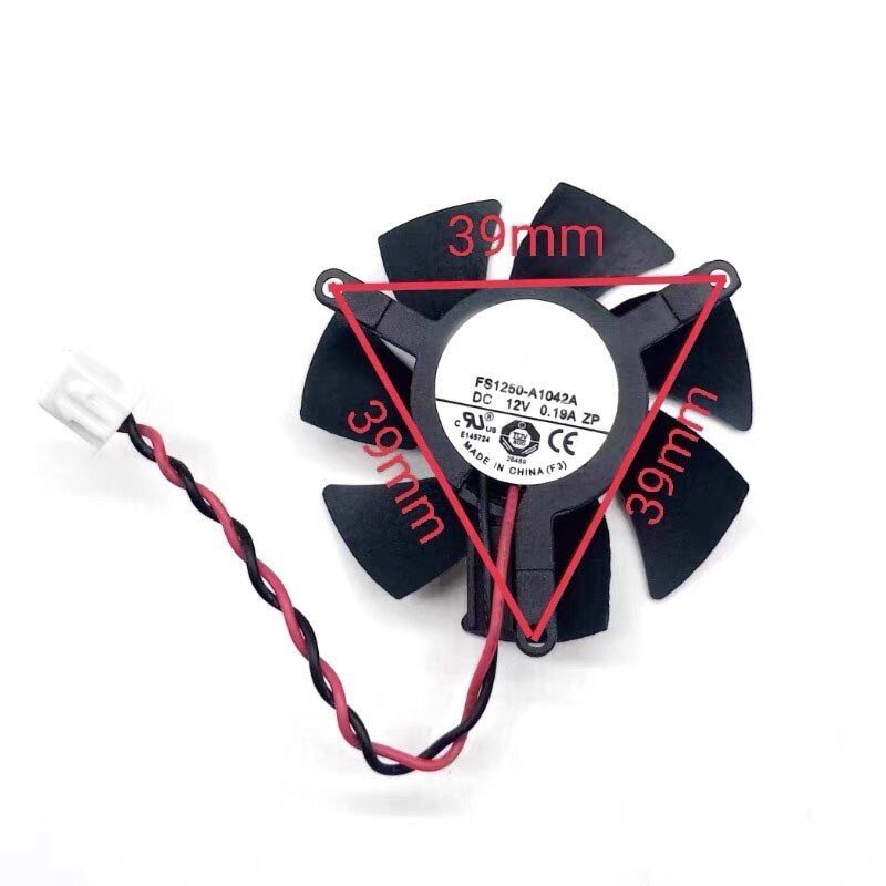 For FS1250-A1042A FS1250A1042A DC 12V 46MM 0.19A Cooling fan Graphics Card Fan
