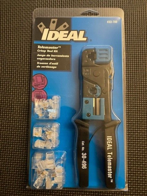 Kit #33-700 IDEAL 30-496 Telemaster RJ-45/11 Tool CAT5 CAT5e CAT6  w/Connectors