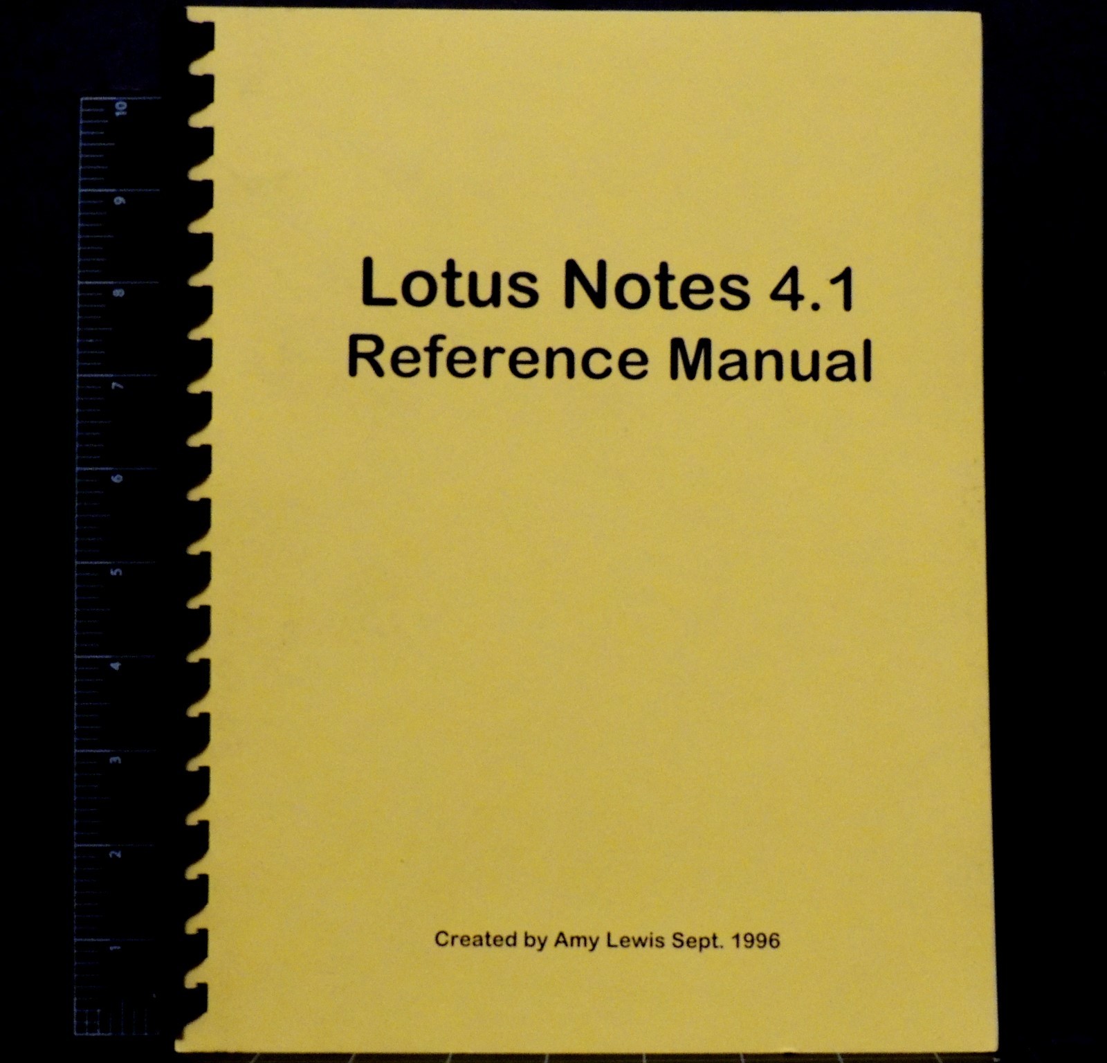 Lotus Notes 4.1 Reference Manual vintage May Lewis Sept. 1996 made for Coinstar