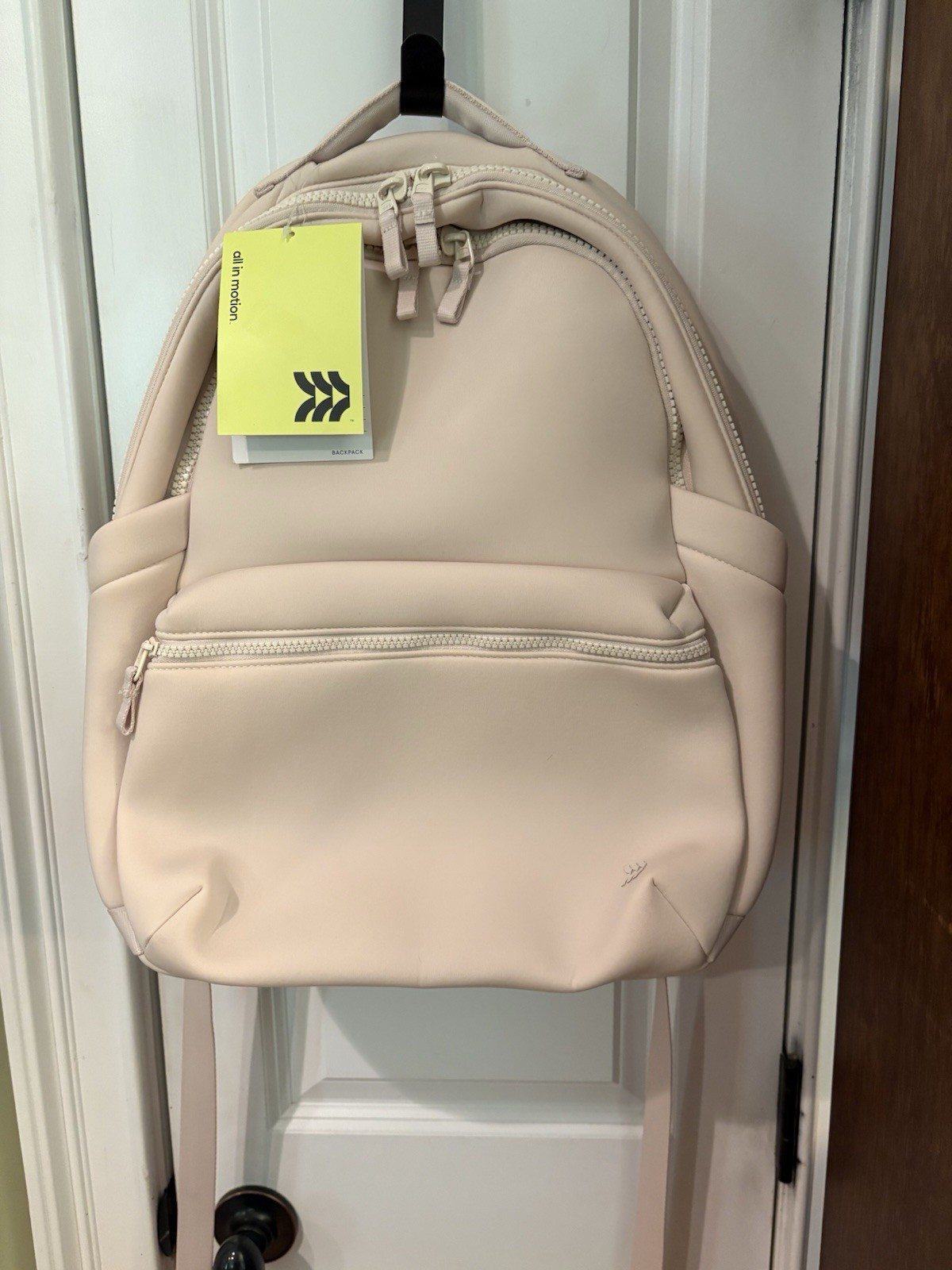 All in Motion 17.5" Lifestyle Backpack Beige Water-Repellent 15" Laptop Pockets