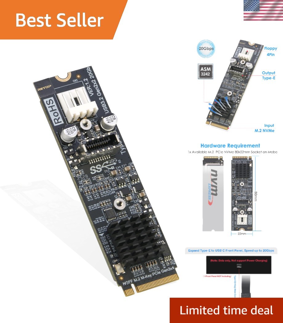 Efficient M.2 NVMe to USB 3.2 Converter''