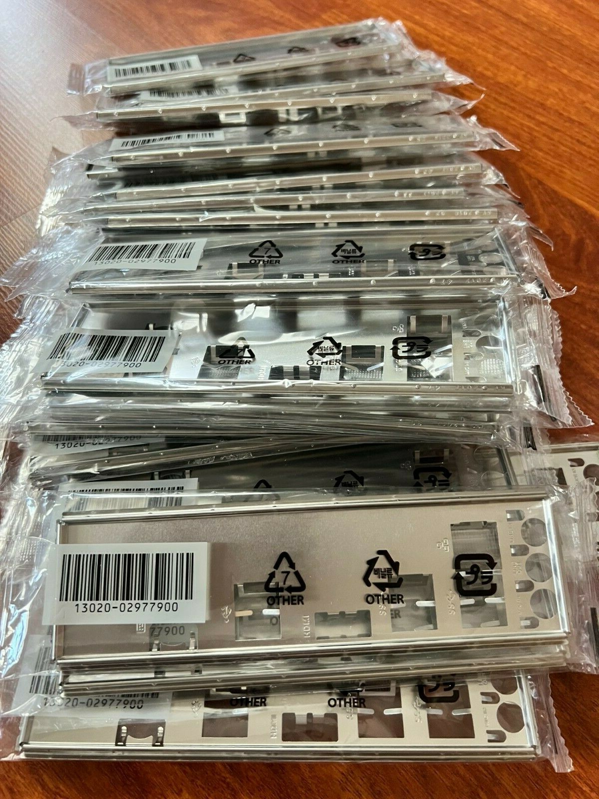 LOT 10 Pcs  ASUS IO SHIELD for ASUS  B250 MINING EXPERT ,METAL ,  ORIGINAL 