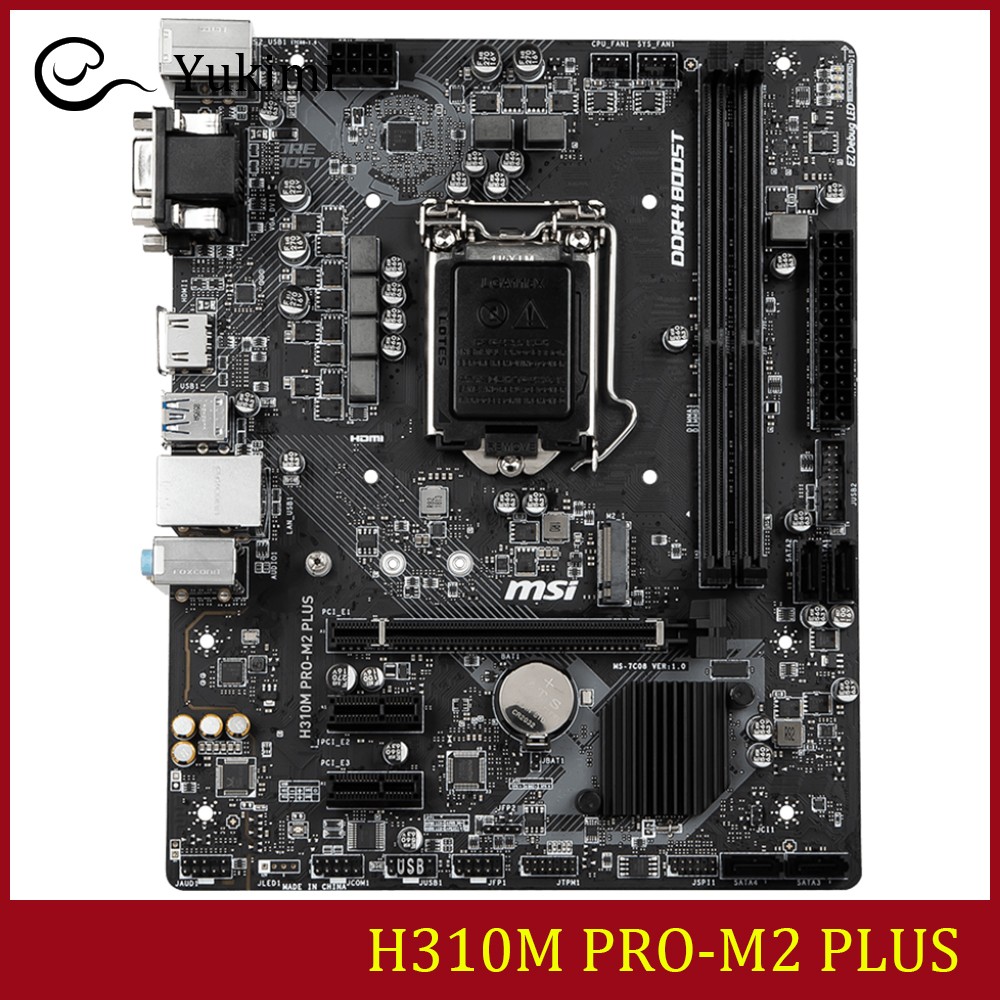 FOR MSI H310M PRO-M2 PLUS DDR4*2 LGA1151 32GB VGA DVI-D HDMI m-ATX Ｍotherboard