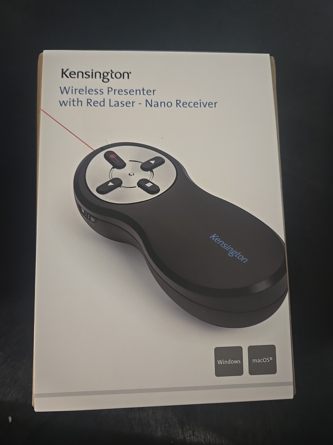 SEALED Kensington Wireless Presenter With Red Laser - Nano Receiver Windows/Mac