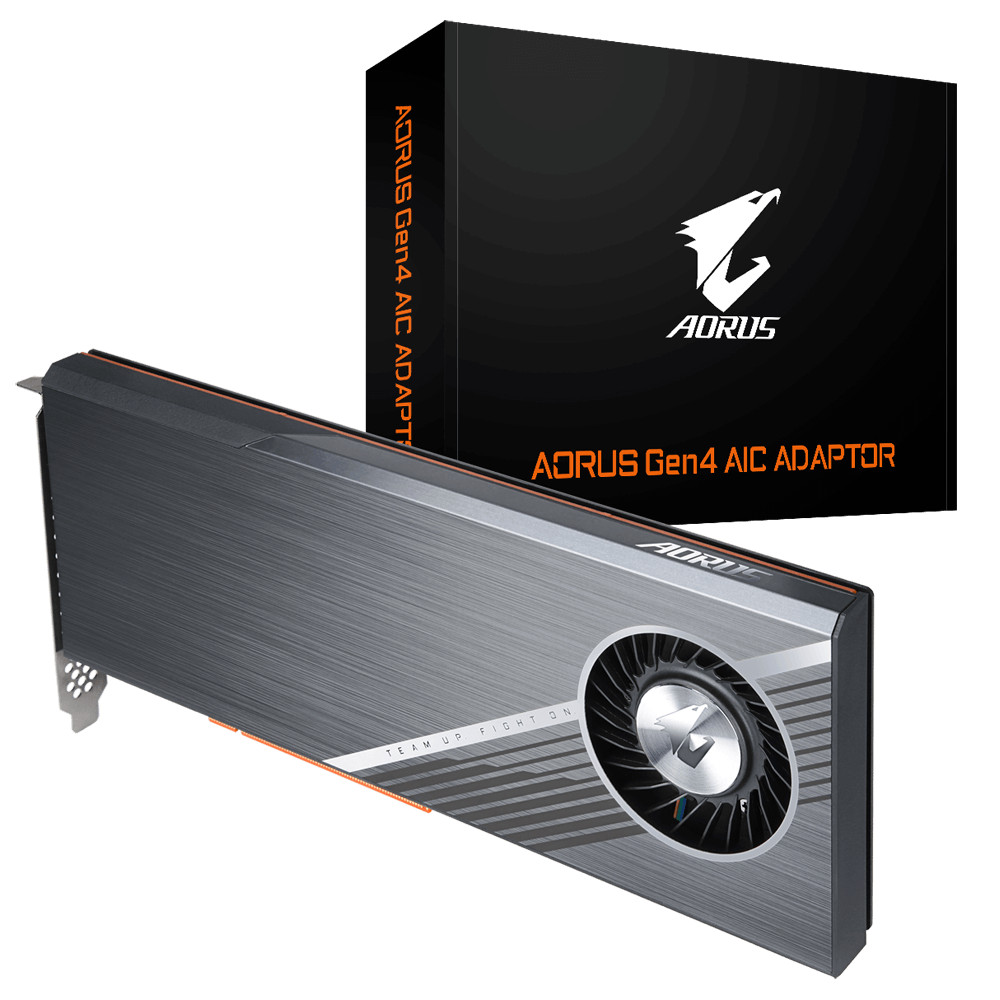 Gigabyte AORUS Gen4 AIC PCIe 4.0 x16 Card M.2 Slots RAID AIC Adaptor GC-4XM2G4
