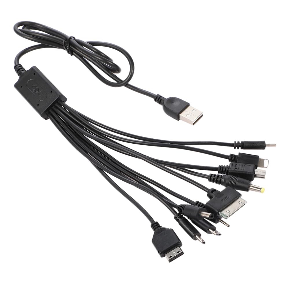 Cutwif 10 in 1 Multi Charging Cable, Universal Multiple 39 inches, Black