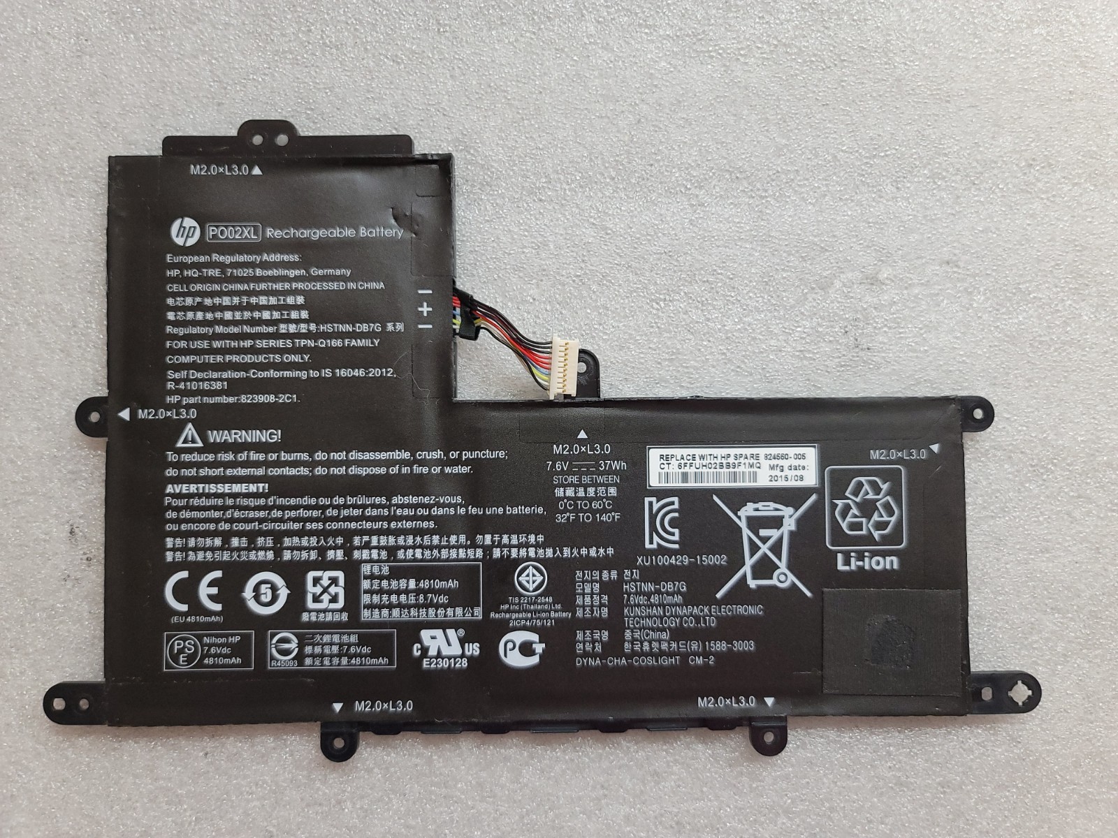 OEM PO02XL Battery HP Stream 11-R 11-R010NR 11-R015WN 11-Y 11-Y010WM 824560-005