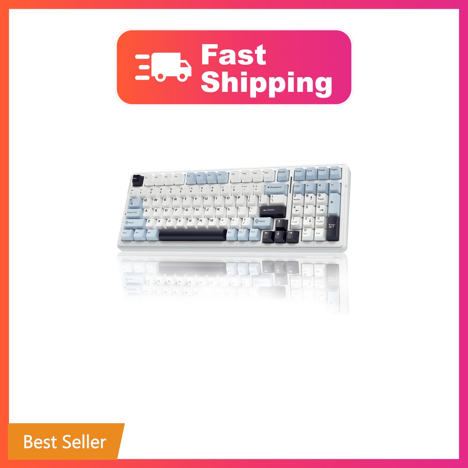 AULA F99 Wireless Mechanical Keyboard, Hot Swappable Custom Keyboard,Pre-lube...