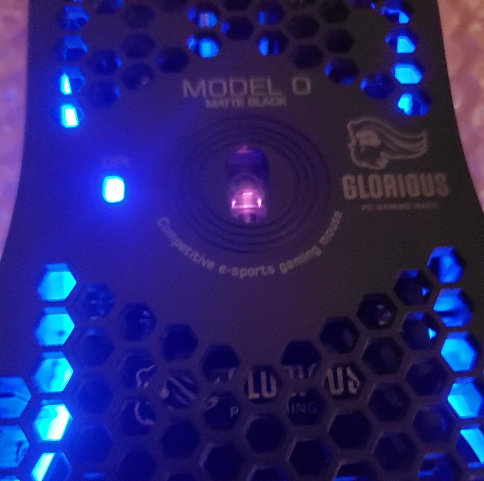 Glorious Model O Wired Optical Black Gaming Mouse, Customizable, BARELY-USED lT
