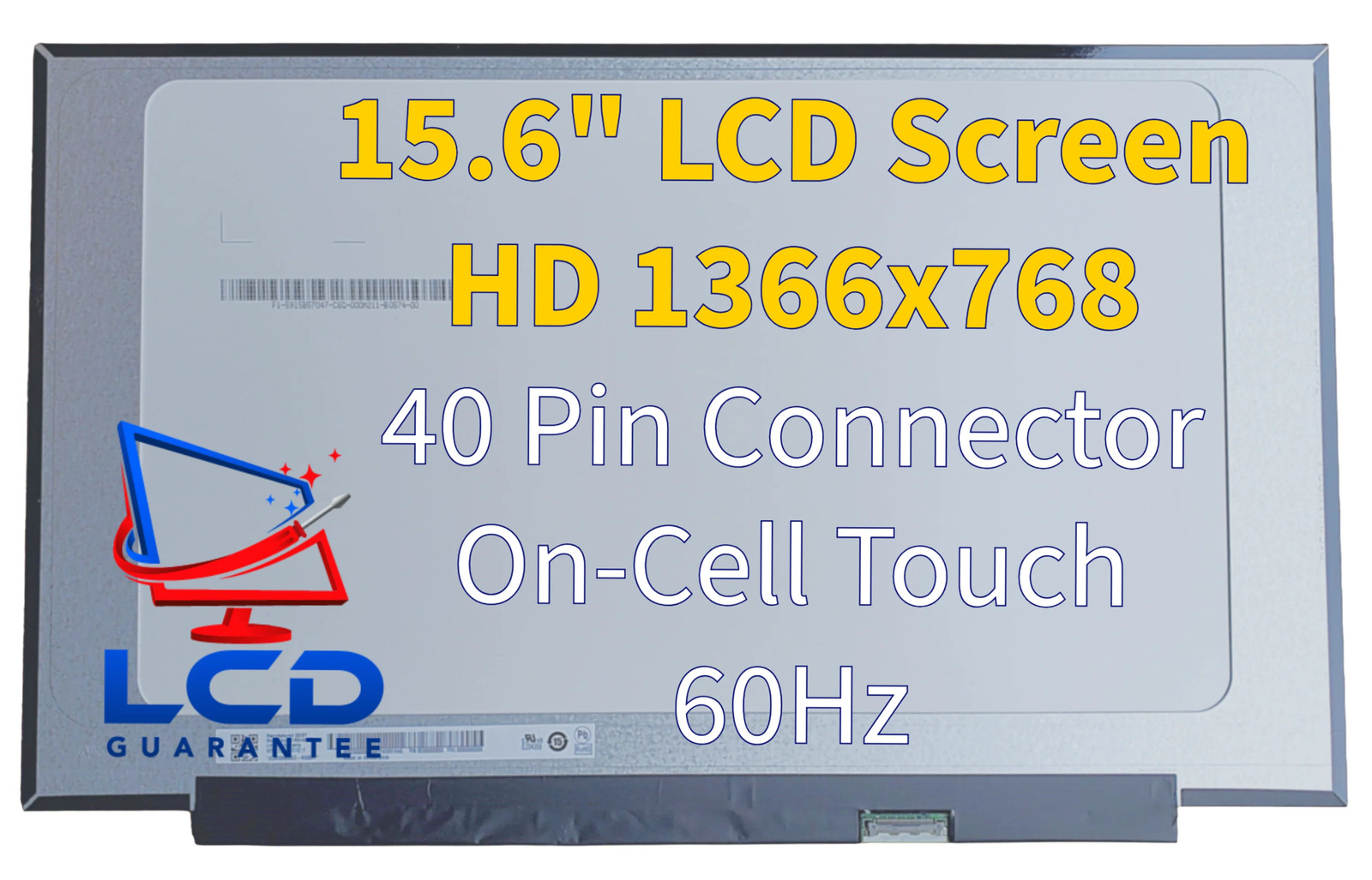 Lenovo PN: 5D10T05359 15.6" HD On-Cell Touch LCD Replacement Laptop Screen