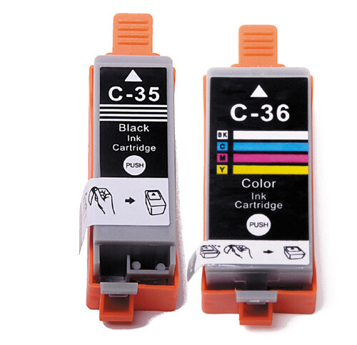 2PK PGI-35 CLI-36 Replacement Ink Cartridges for Canon Pixma iP100 iP110 TR150