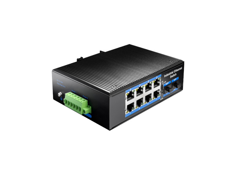 CUDY IG1008S2 Industrial Gigabit Switch 8-Port RJ45, 2-Port SFP