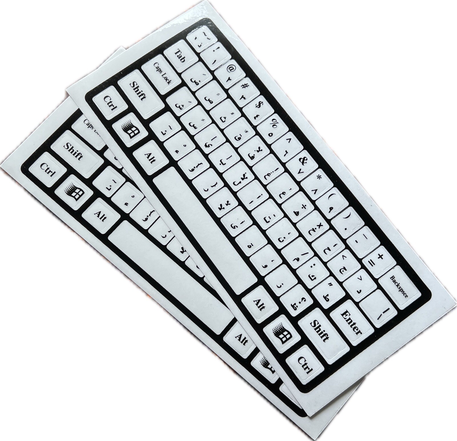 2x (pcs) Arabic Keyboard Sticker Universal Transparent Black Buy 1 Get 1 Free