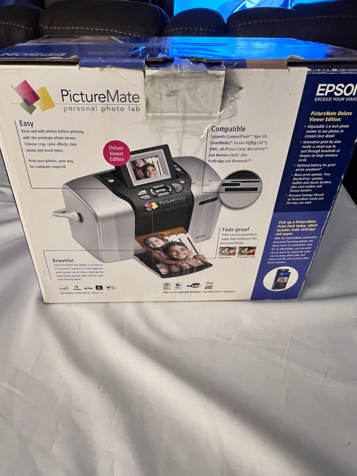 Epson PictureMate Deluxe Viewer Edition Inkjet 4x6 Photo Printer Bluetooth USB