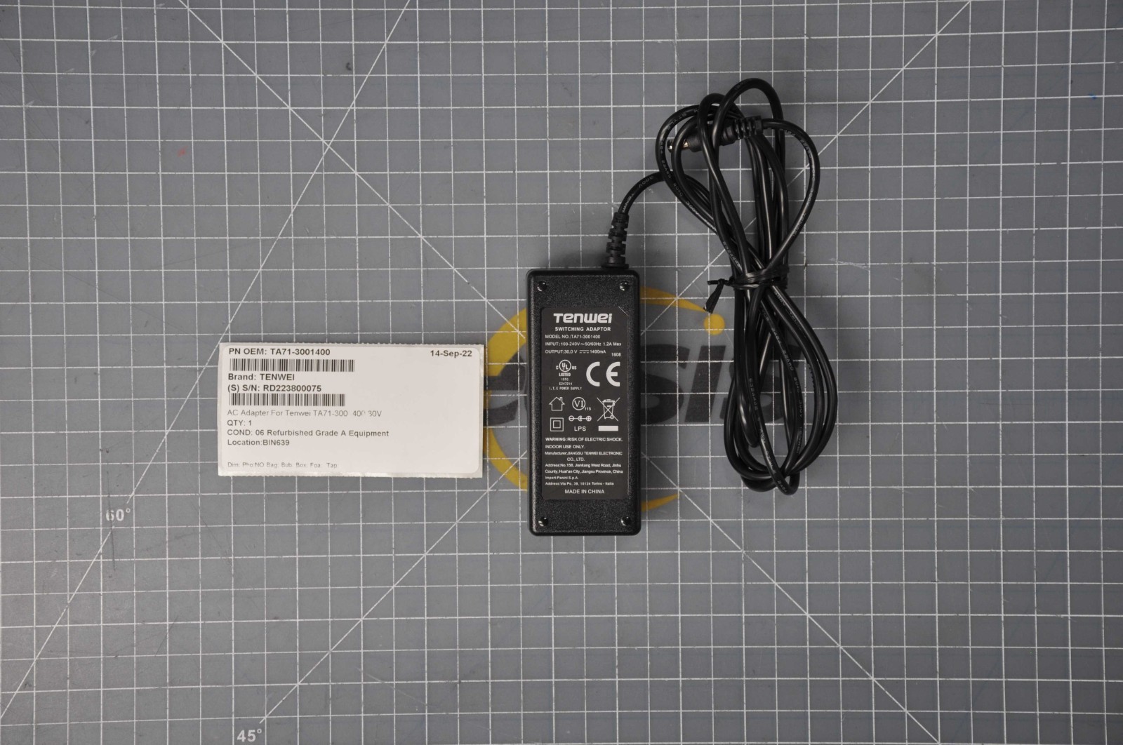 TENWEI - AC Adapter For Tenwei 30V 1400mA Panini Power Supply Grade B TA71-30014