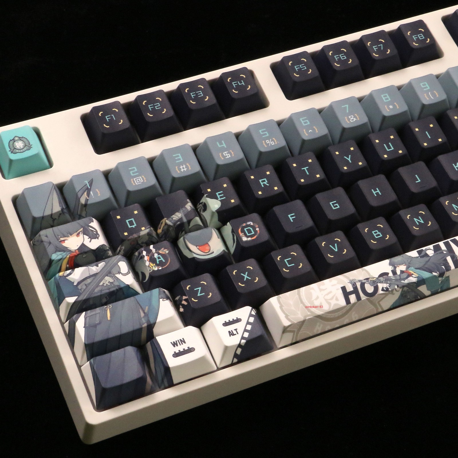 Hoshimi Miyabi Keyboard 5 Side Sublimation PBT Keycaps Oem Profile Front Side