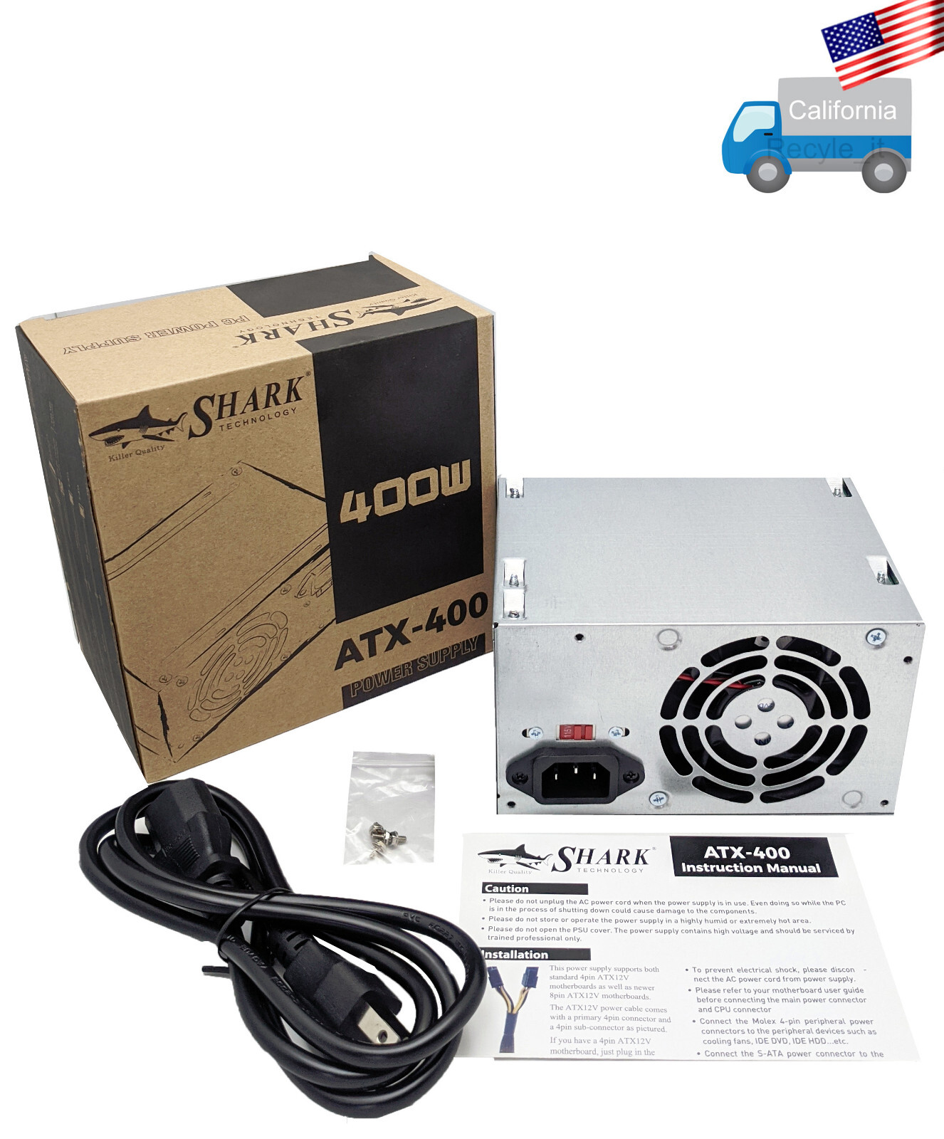 NEW 400W ATX/PS3 Upgrade Desktop PC Power Supply for Enhance SFX-2015 SFX-2020