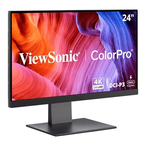 ViewSonic VP2488-4K 24 Inch 4K Monitor 100%sRGB Thunderbolt 4