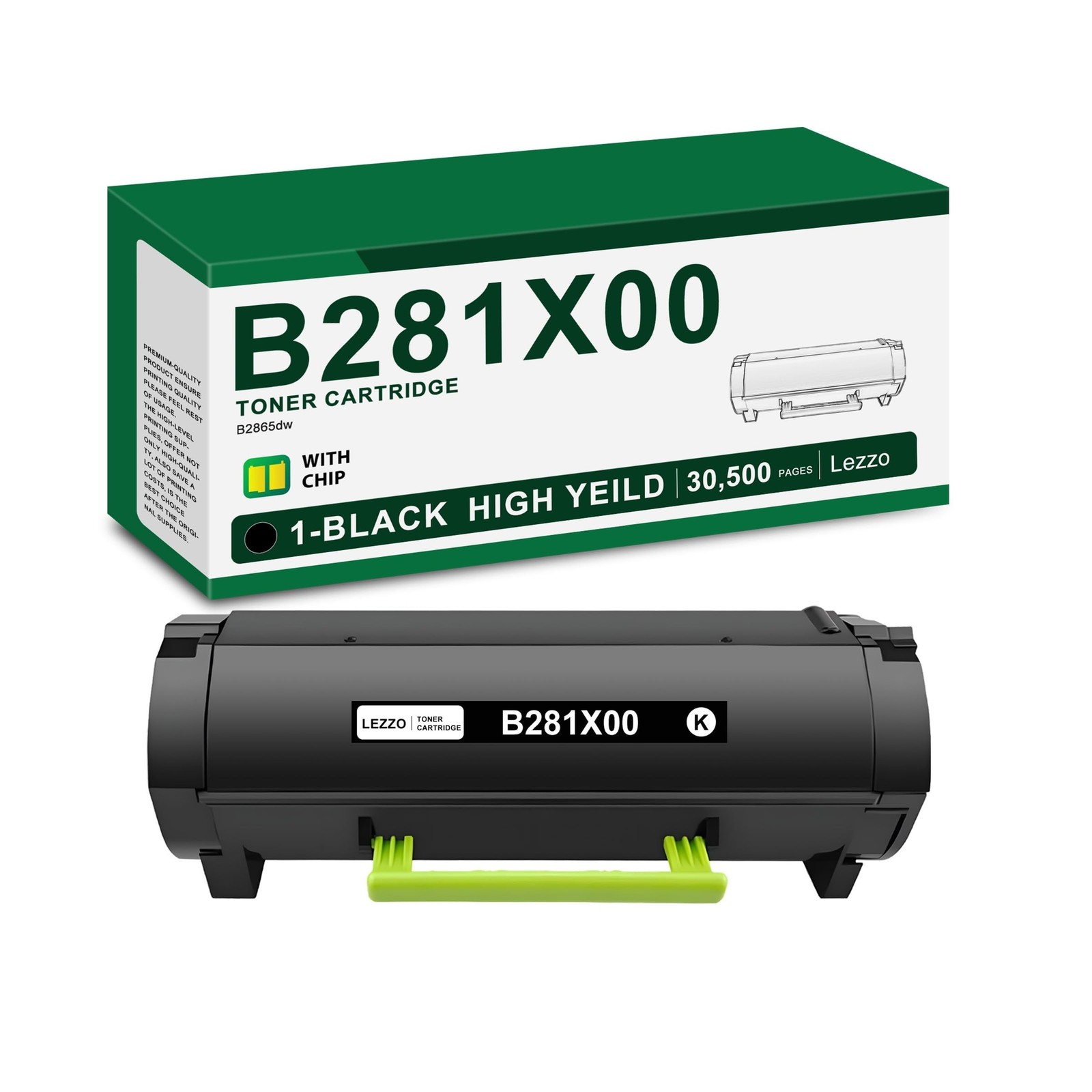 B281X00 Toner Cartridge 1-Pack B281X00 Extra High Yield Toner Replacement for...