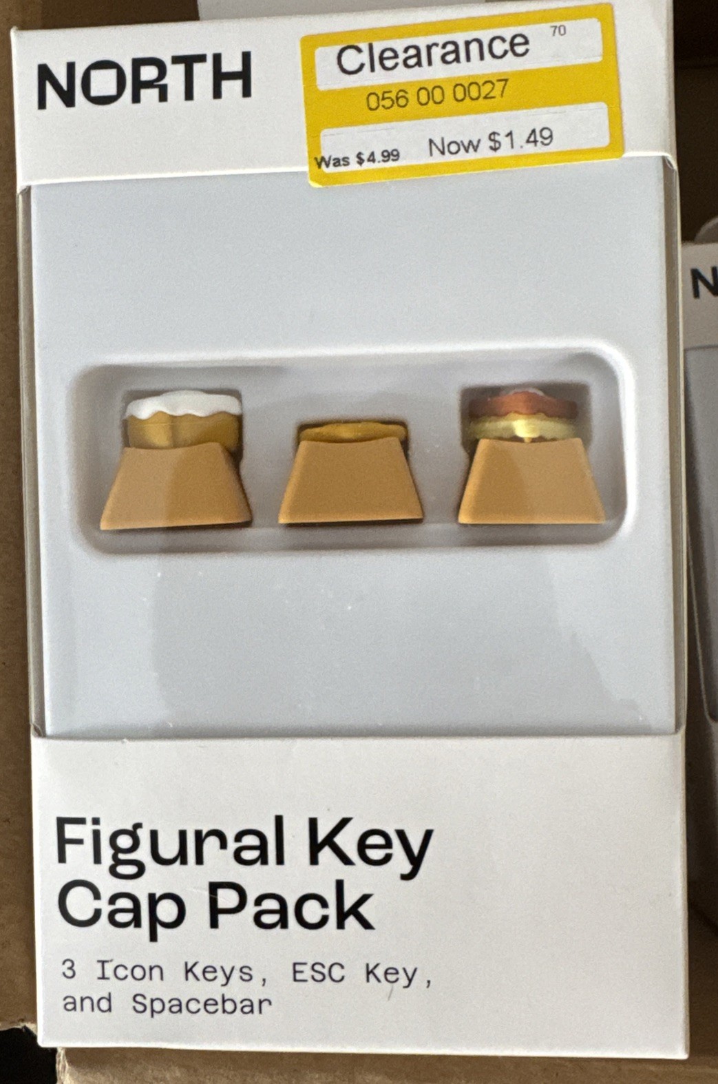 North Figural Key Cap 5 Pack-Keyboard Keycap-Dessert Pie Cinnamon Roll-New