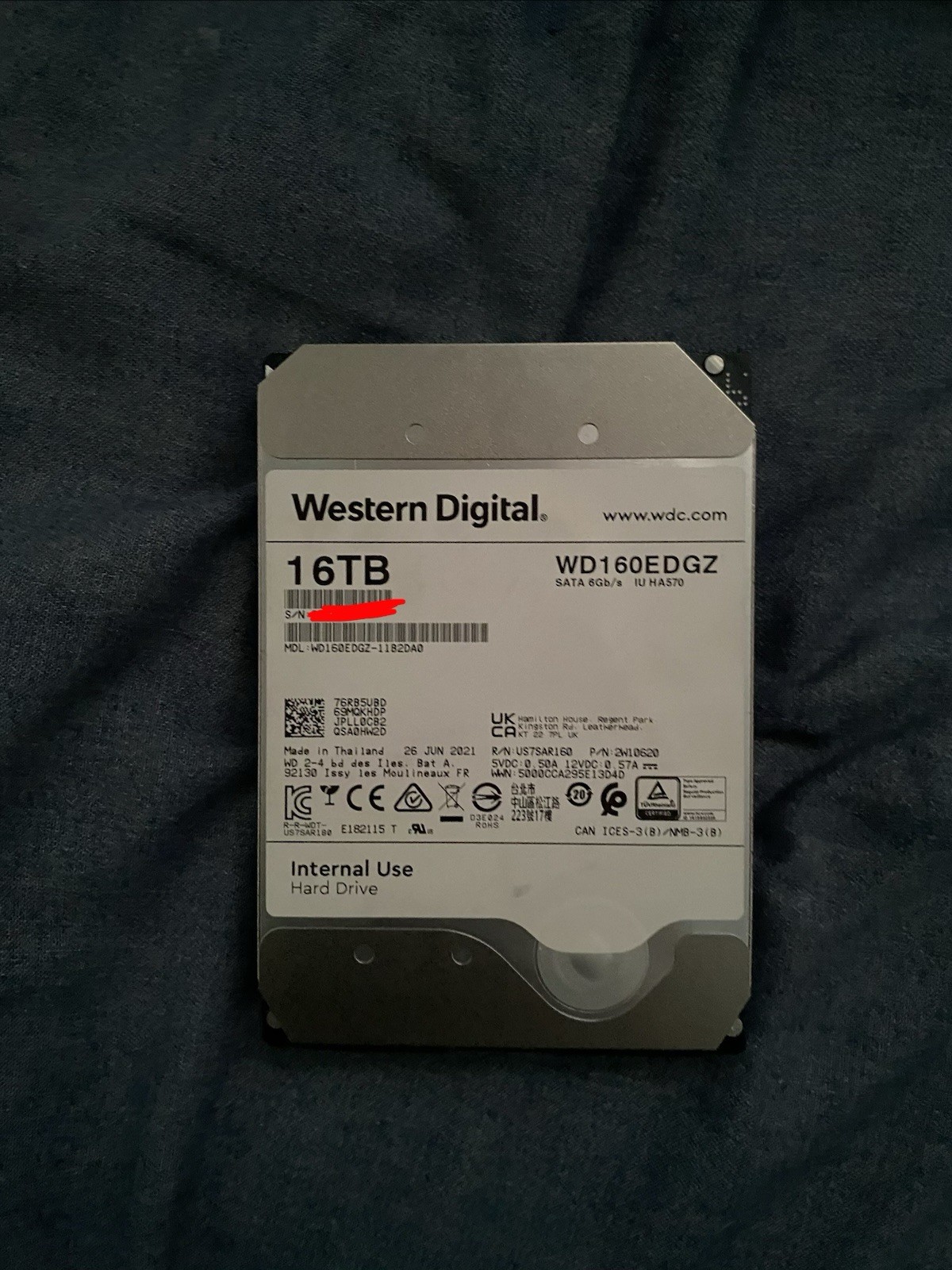 WD Ultrastar 16TB HDD 7200RPM WD160EDGZ 3.5 SATA