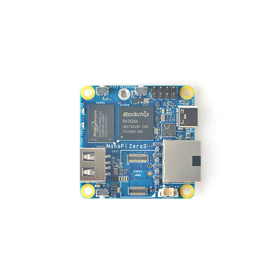 NanoPi Zero2 Board 1GB RAM Gbps Ethernet Rockchip RK3528A eMMC Socket WiFi Linux