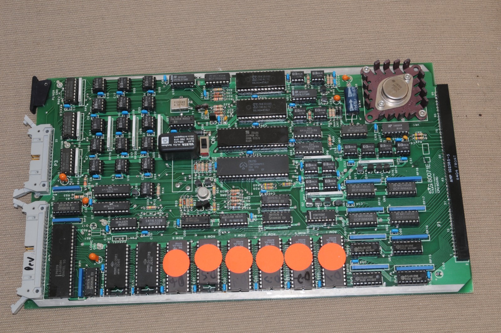 SILICON VALLEY SYSTEMS CPU CARD, MODEL 80071E-01, S/N 82-0625857