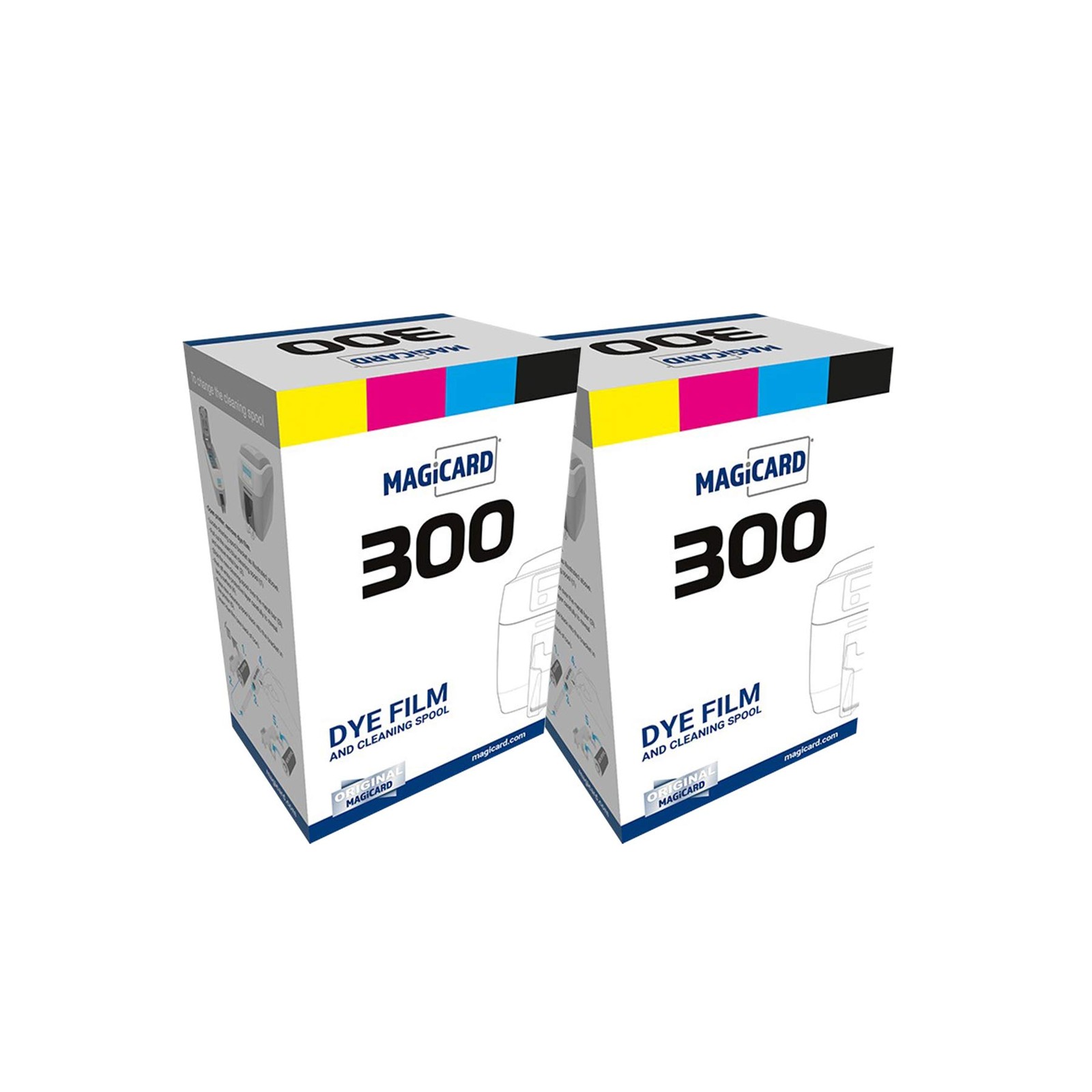 Bodno 2 x Magicard 300 Printer MC250YMCKOK Color Ribbon - YMCKOK - 250 Prints