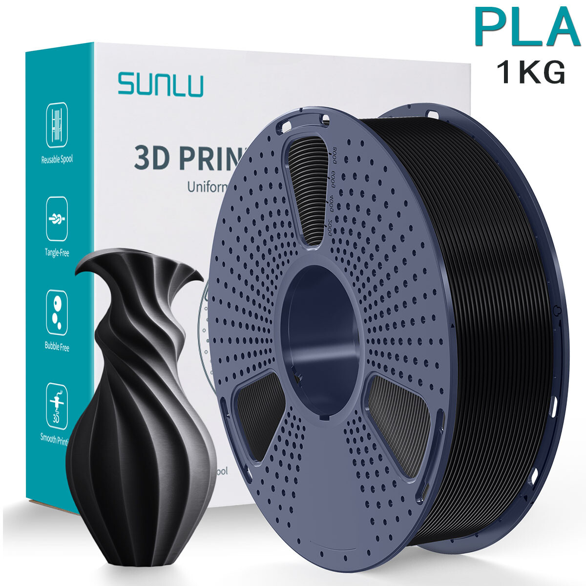 SUNLU Filament PLA PLA-Matte PLA+ PLA+2.0 SILK 3D Printer Filament 1.75mm 1KG