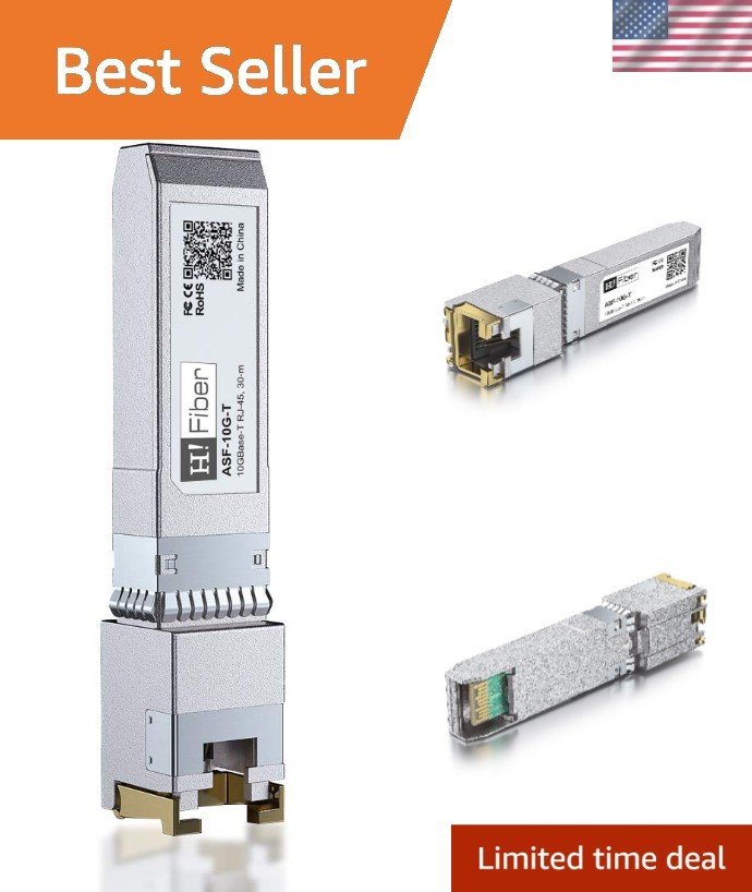 Ultra-Compact 10Gb SFP+ RJ45 Ethernet Transceiver for High-Performance Networks