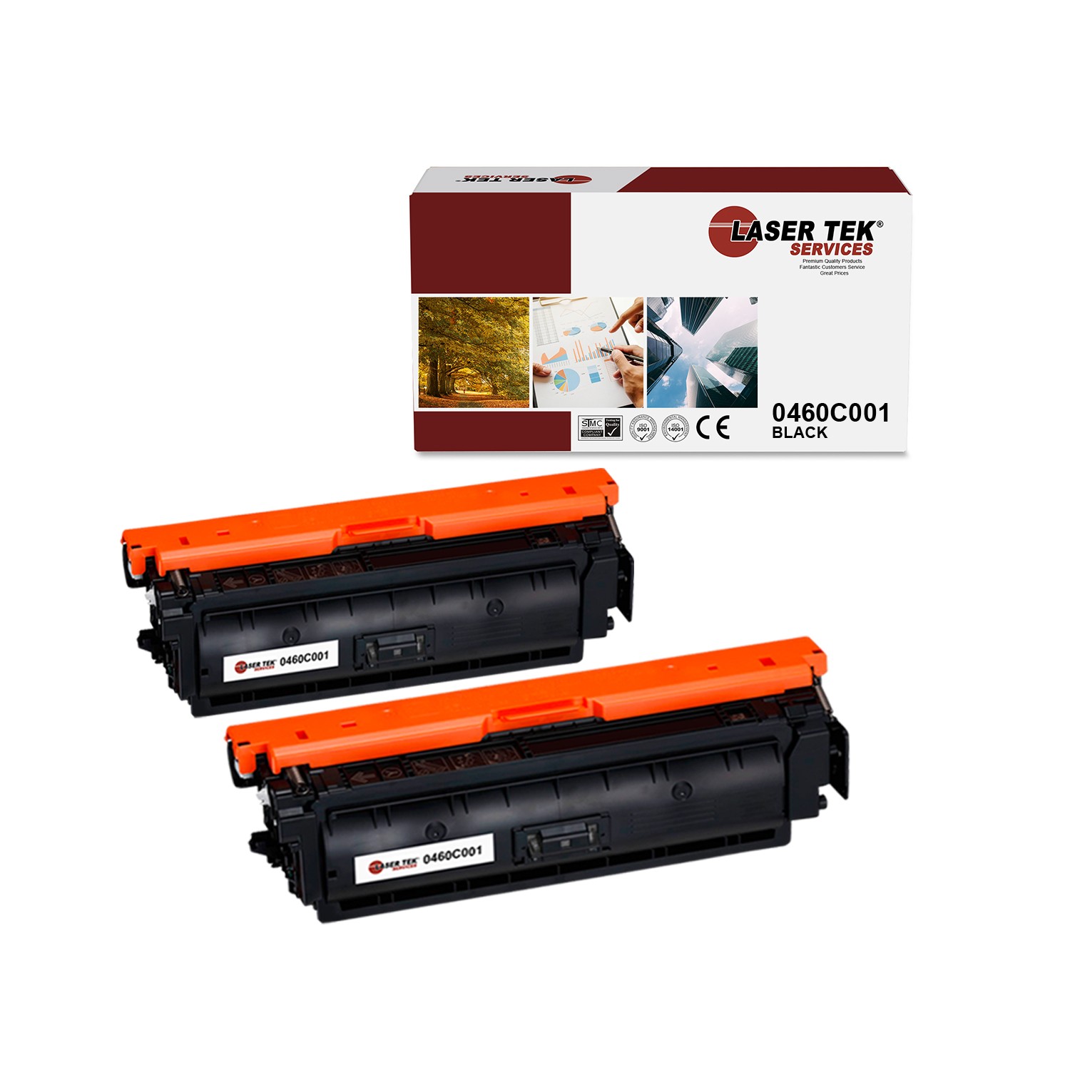 2Pk LTS 040 Black Compatible for Canon ImageClass LBP712Cdn Toner Cartridge
