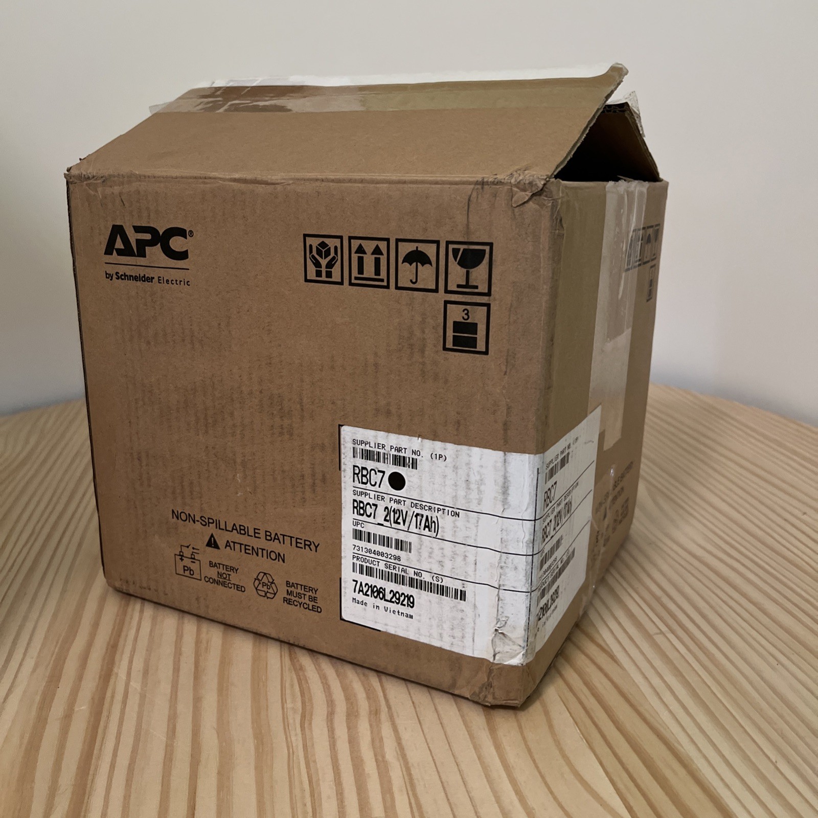 APC RBC7 UPS Replacement Battery Hot-Swappable, For APC, Brown, 12V