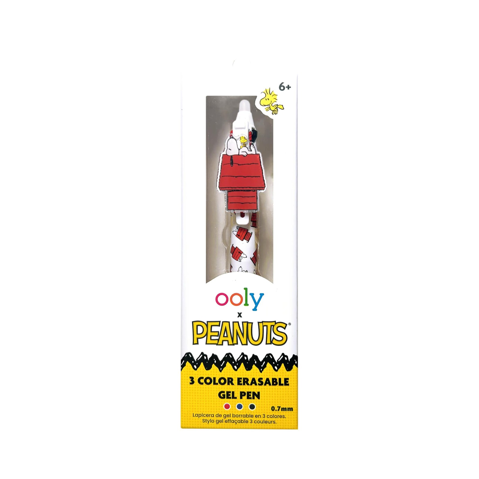 Erasable Gel Pen 3 Color Snoopy Peanuts OOLY Licensed Officially