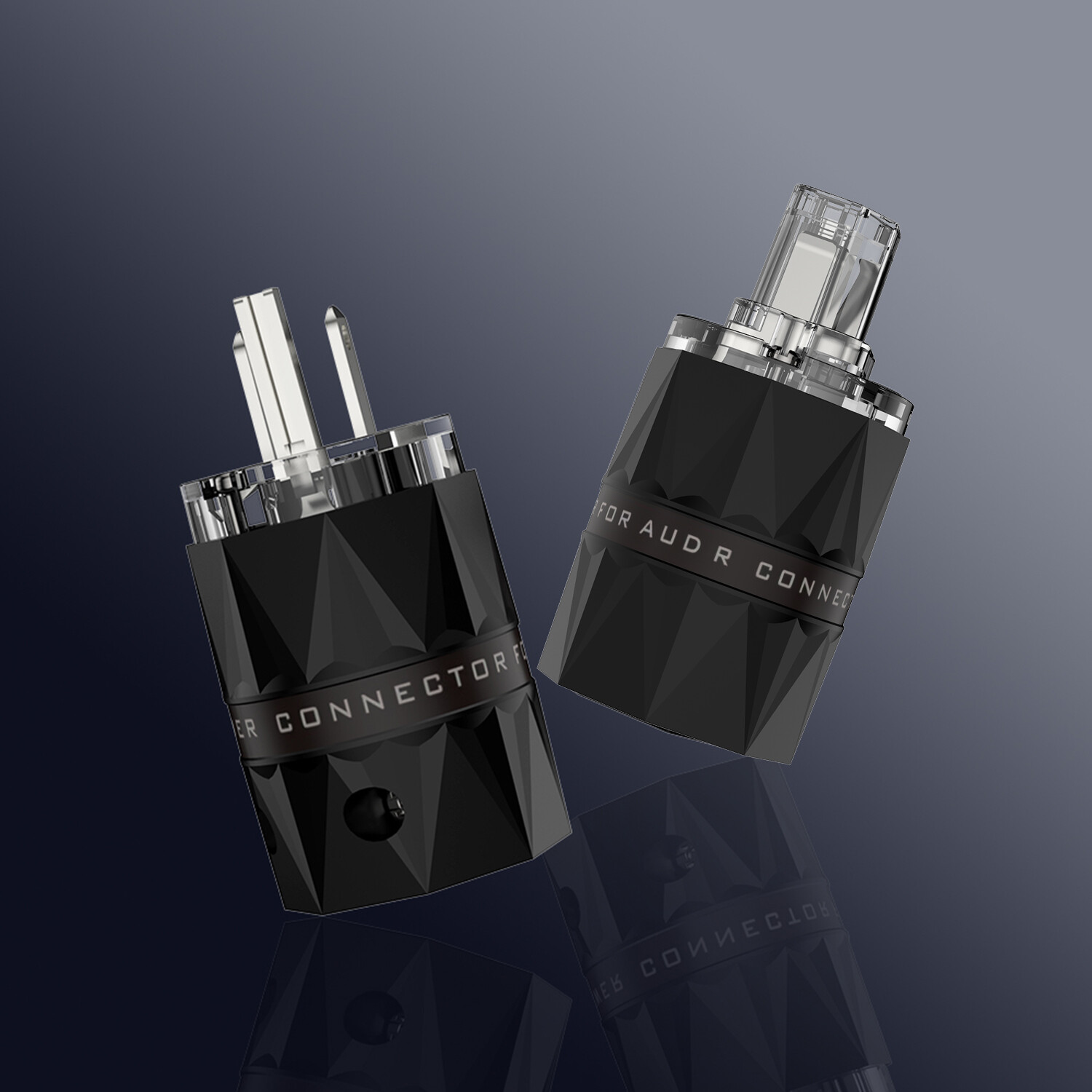 VIBORG HiEnd Pure Copper Rhodium Plated US Power Plug HiFi Power Cable Connector
