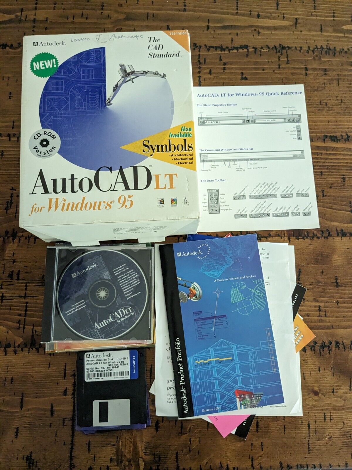 AUTODESK AutoCAD LT for Windows 95, Original Box, Used.    #2