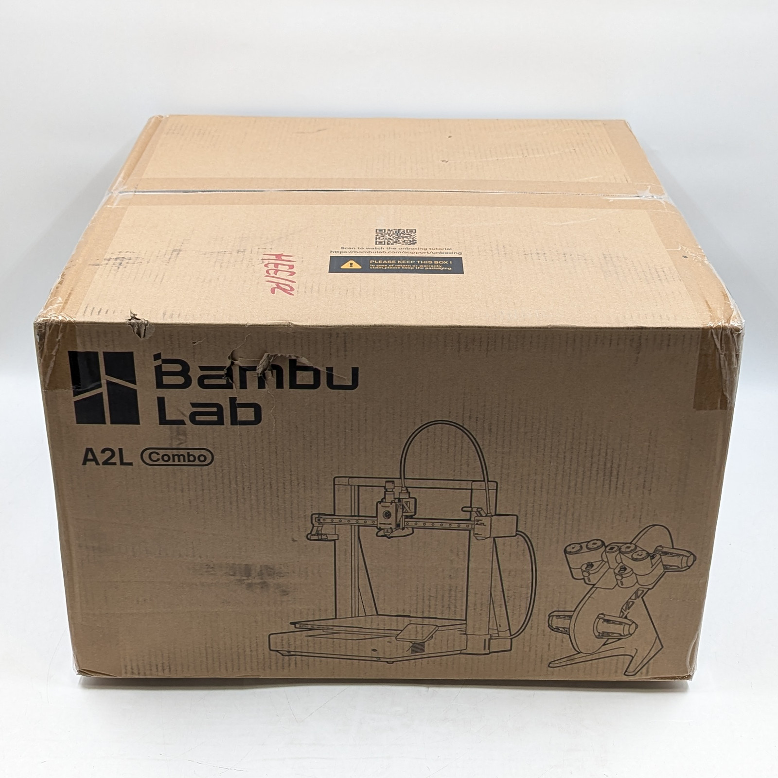 Bambu Lab A2L Combo 3D Printer Non-Enclosed w/ AMS Lite (PF005-L+SA005) Gray