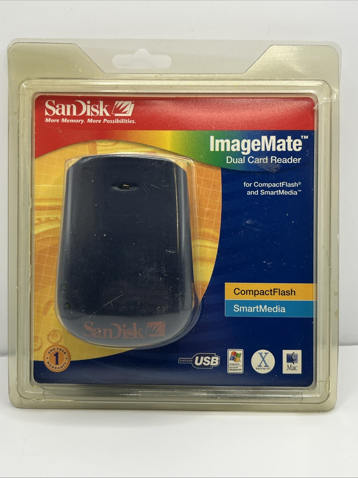 SanDisk ImageMate Dual Card Reader SDDR-75-07 Compact Flash & Smart Media ~ New