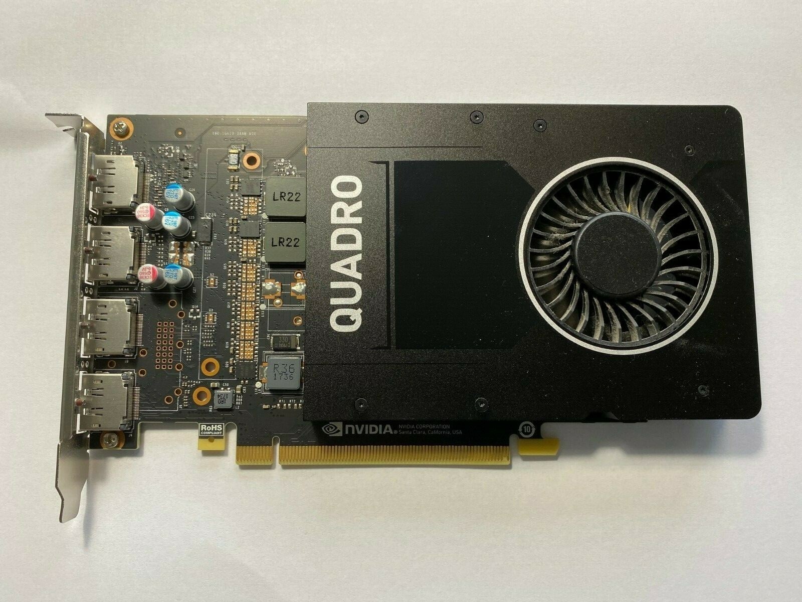 Nvidia Quadro P2000 Graphics Card 5GB GDDR5 1024 CUDA Cores Pascal GPU 4x DP 1.4