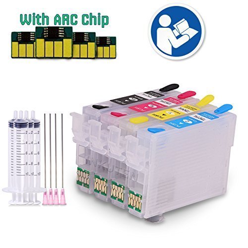 Full Set Refillable Ink Cartridges fits Epson Stylus SX215 SX100 SX205 SX515W