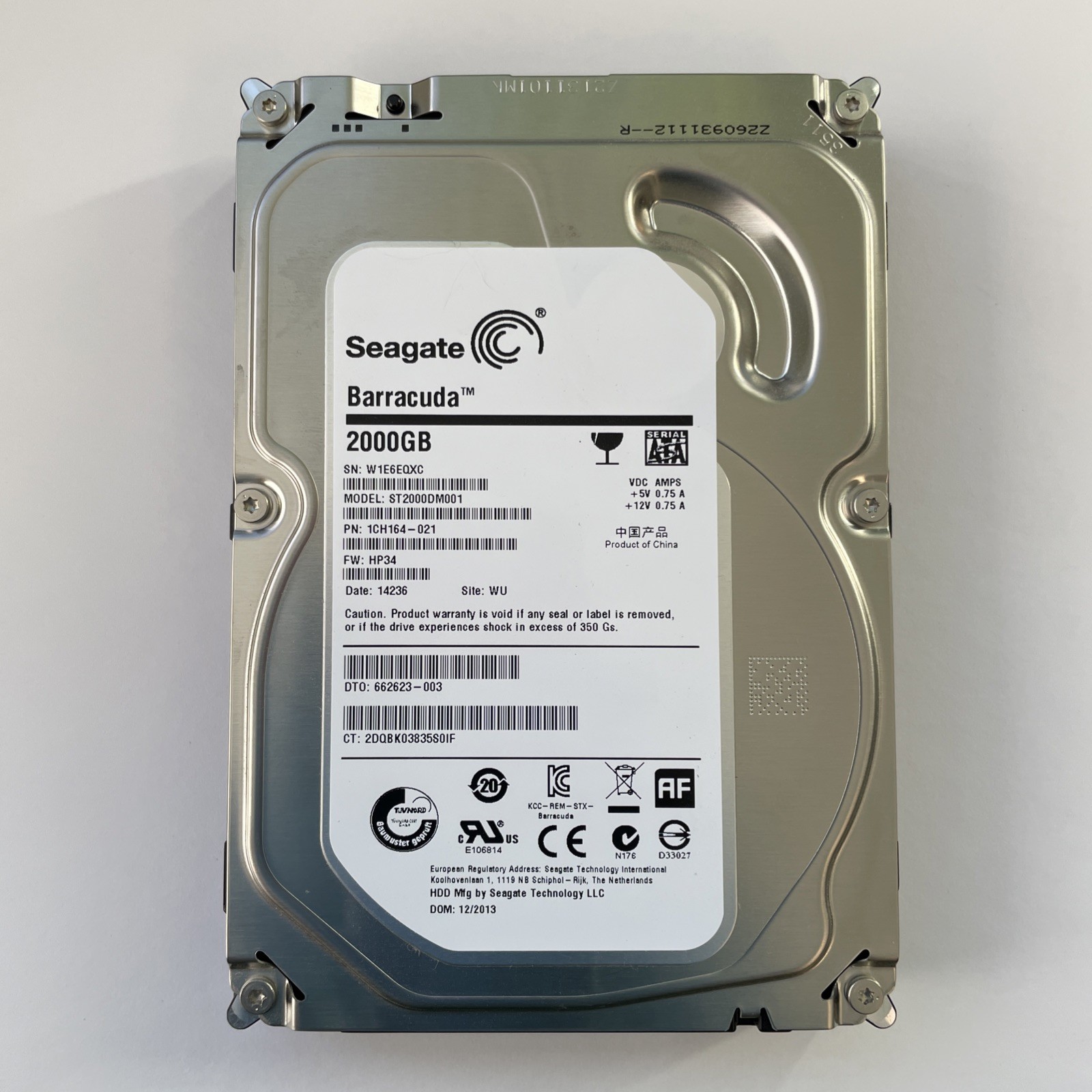 Seagate Barracuda 2TB Refurbished 3.5" Internal Hard Drive (ST2000DM001) *READ