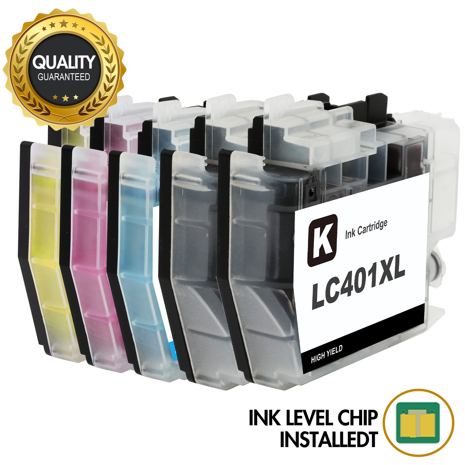5P XL Premium Ink fits for LC401XL Brother MFC-J1010DW MFC-J1012DW MFC-J1170DW