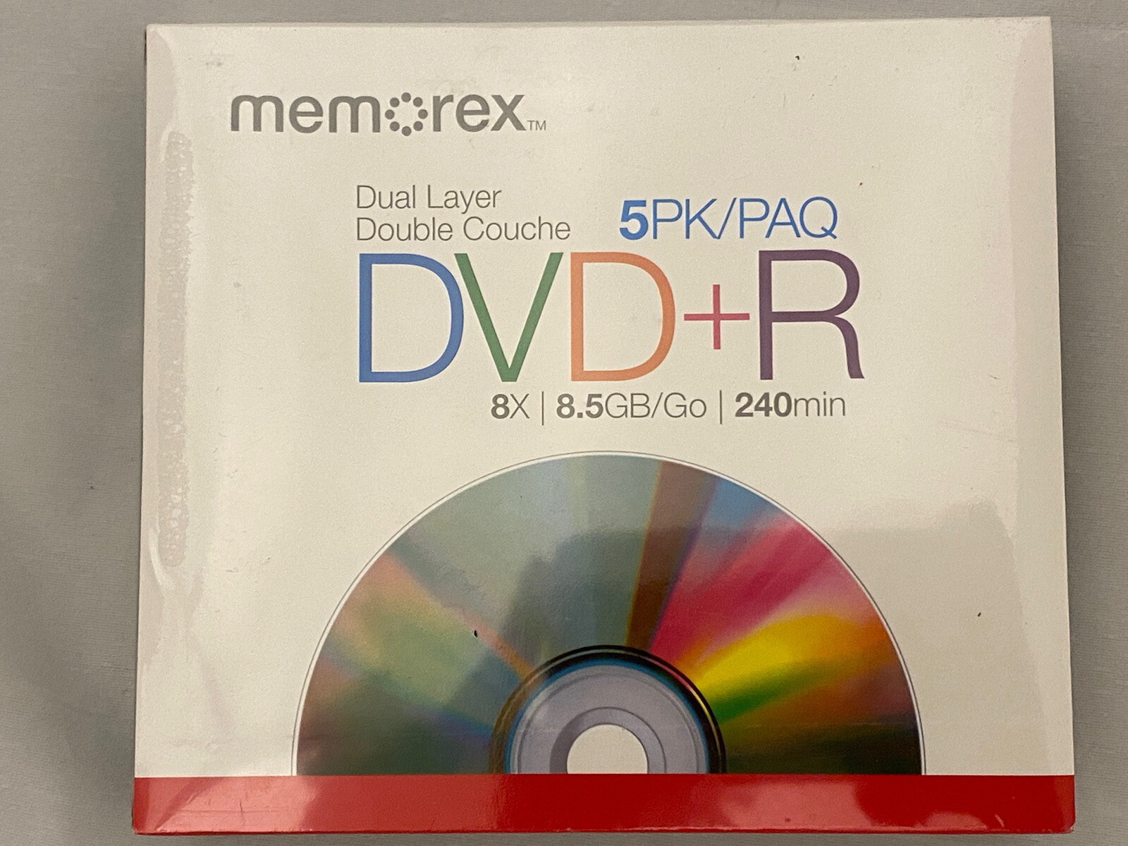Memorex Dual Layer 5 PK/PAQ DVD+R Factory Sealed