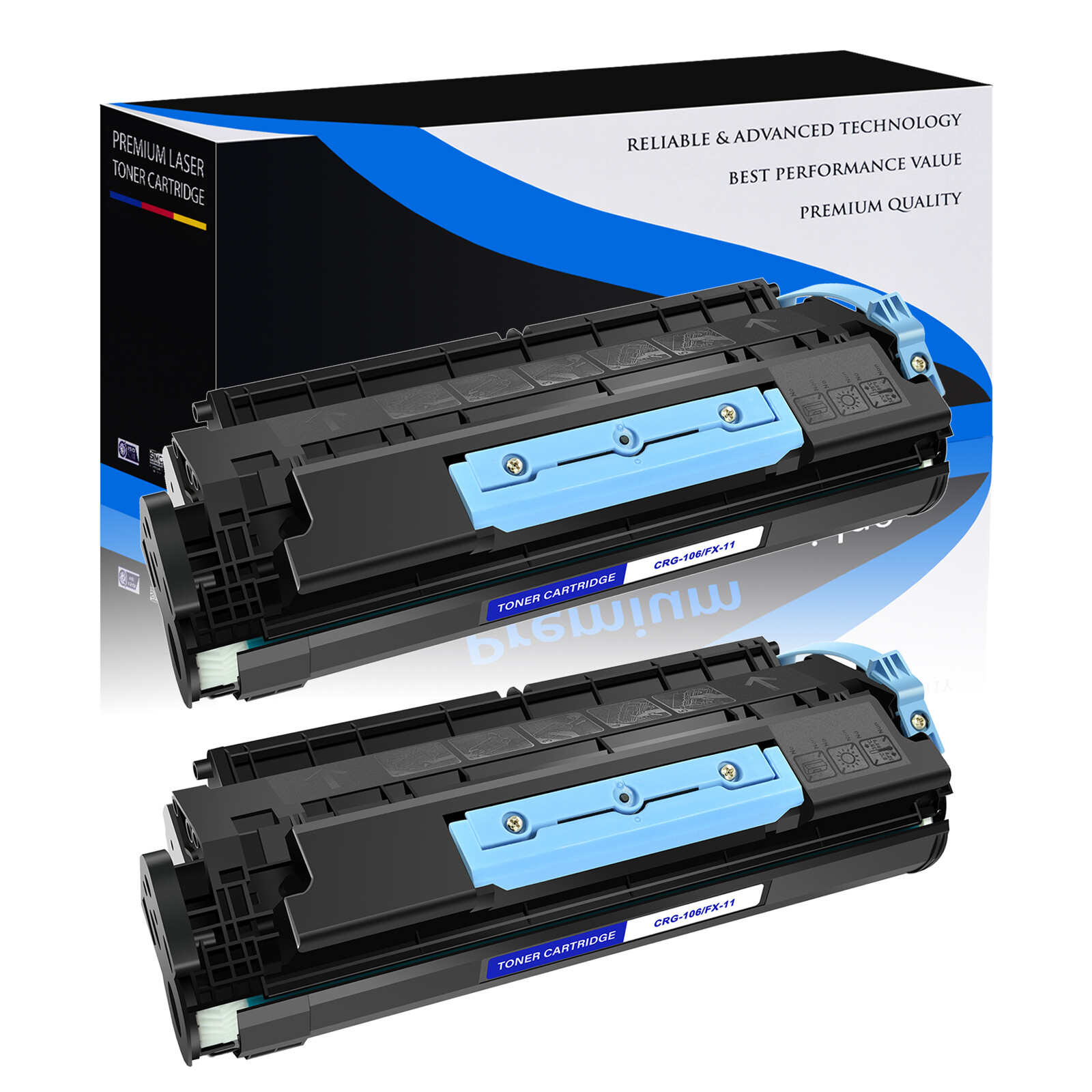 2PK C106 Toner Cartridge For Canon 106 Laser Class MF6530 MF6590 MF6595 MF6580