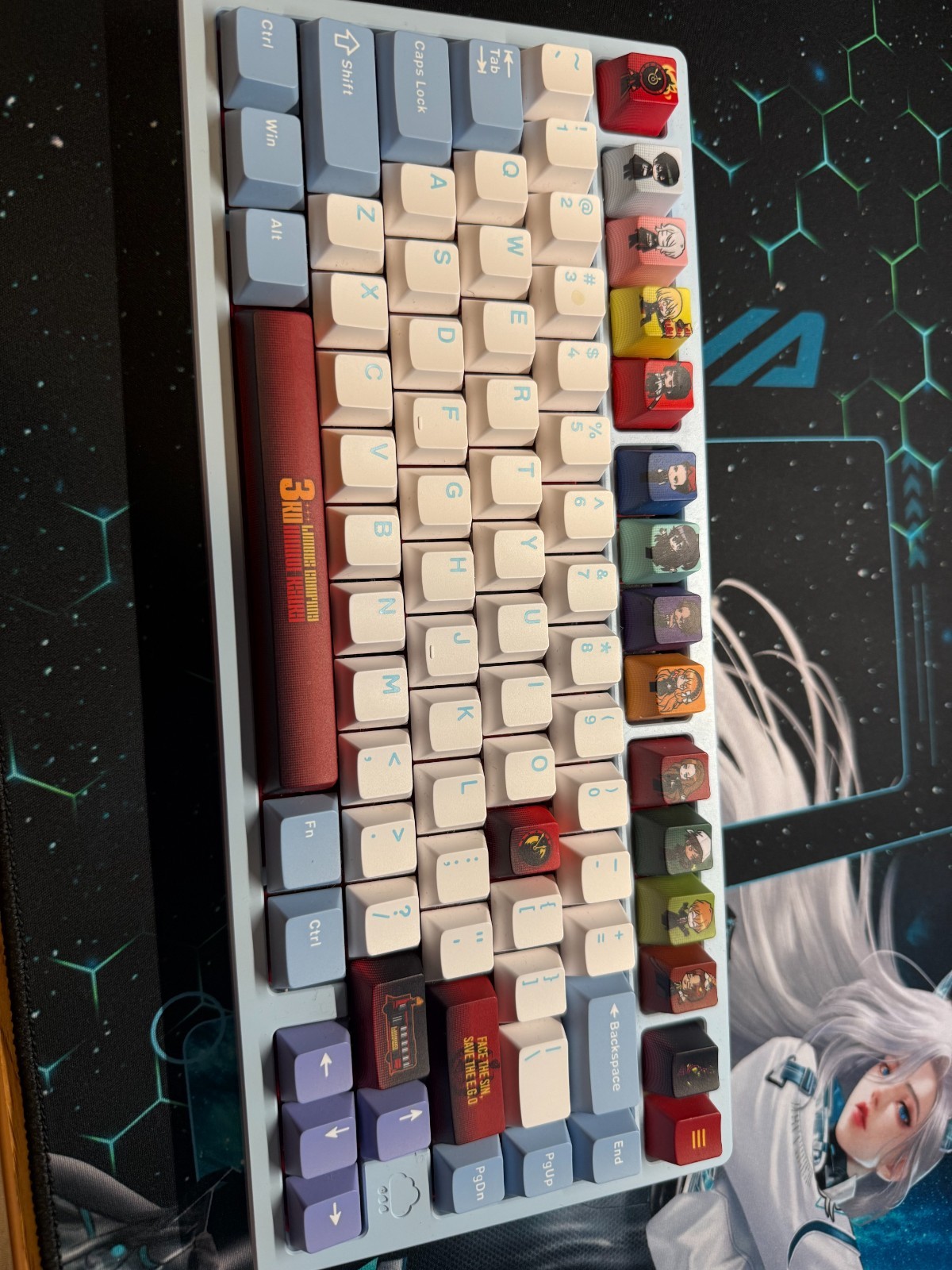 Wobkey RAINY75 75% Mechanical Keyboard - PRO Blue