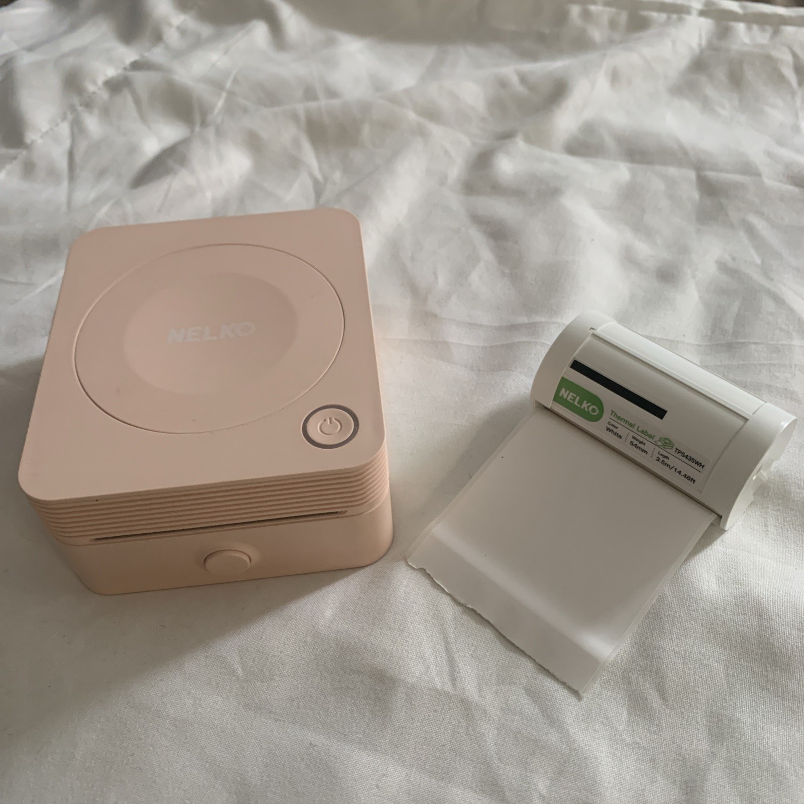Nelko PM230 Portable Bluetooth Sticker Printer - Pink W/ Partial Thermal Labels