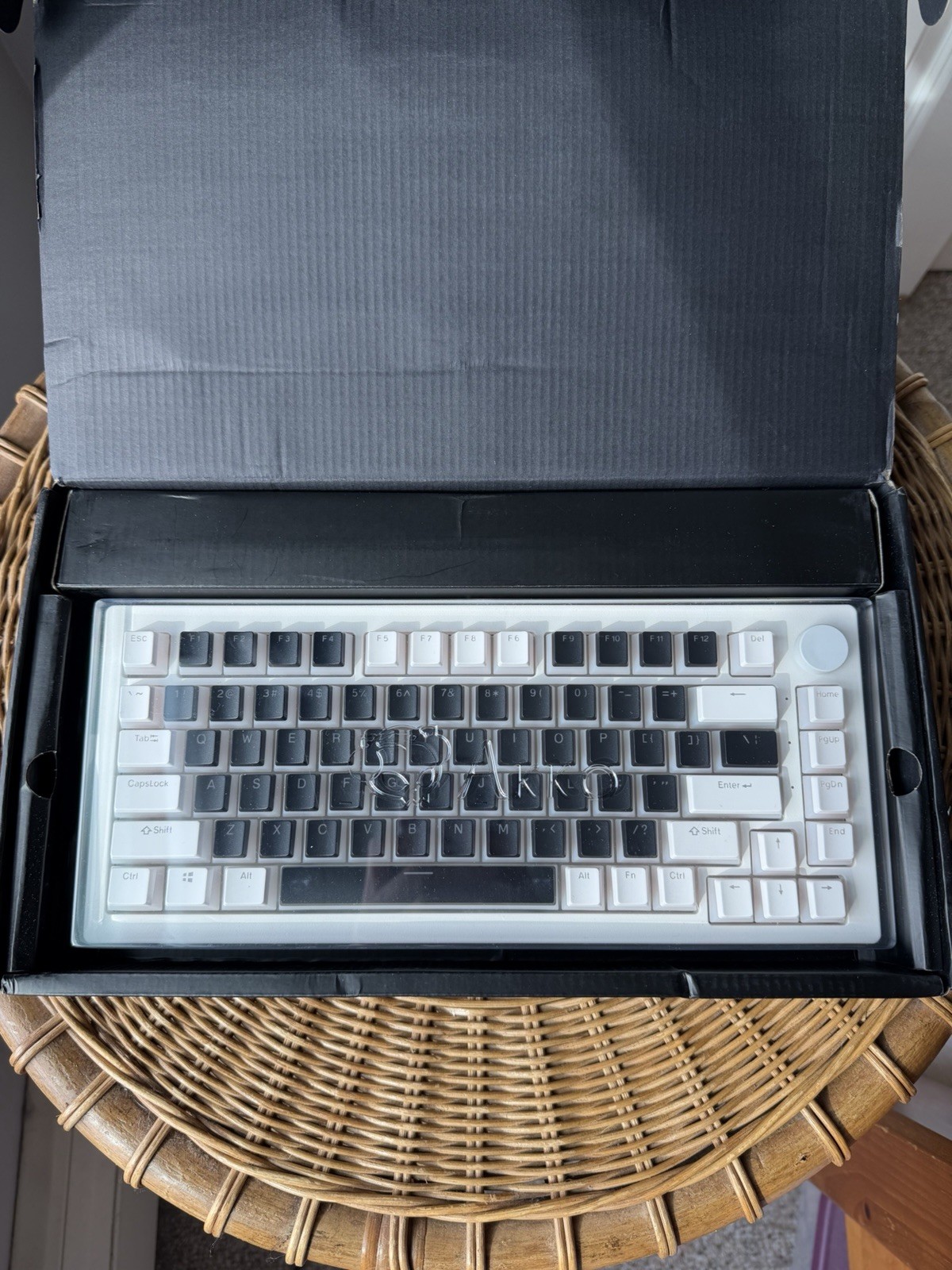 Akko 5075 QMK Mechanical Keyboard Open Box RGB Custom 75% Full Keycap Set