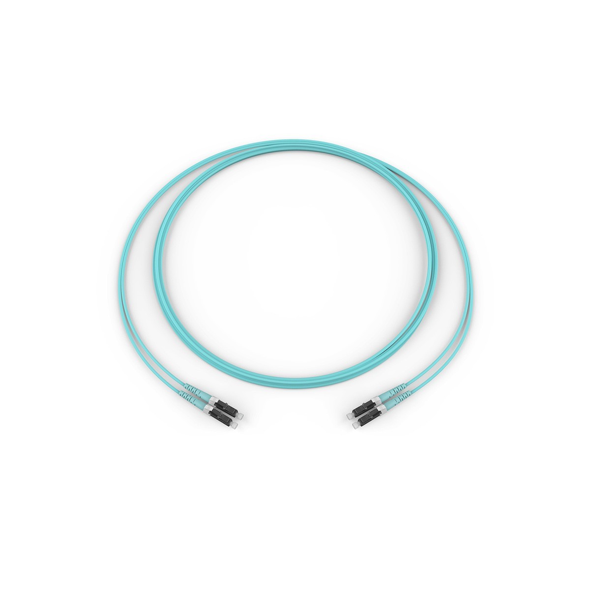 Corning 050502T5120001M 1 Meter LC Duplex Fiber Optic Jumper Aqua 50µm (OM3)