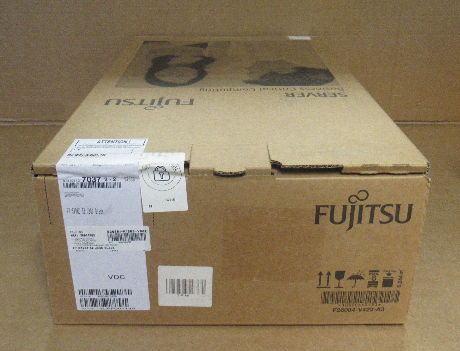New Fujitsu Primergy SX980 S2 Blade Server PY sx980 JBOD Blade S26361-K1383-V902