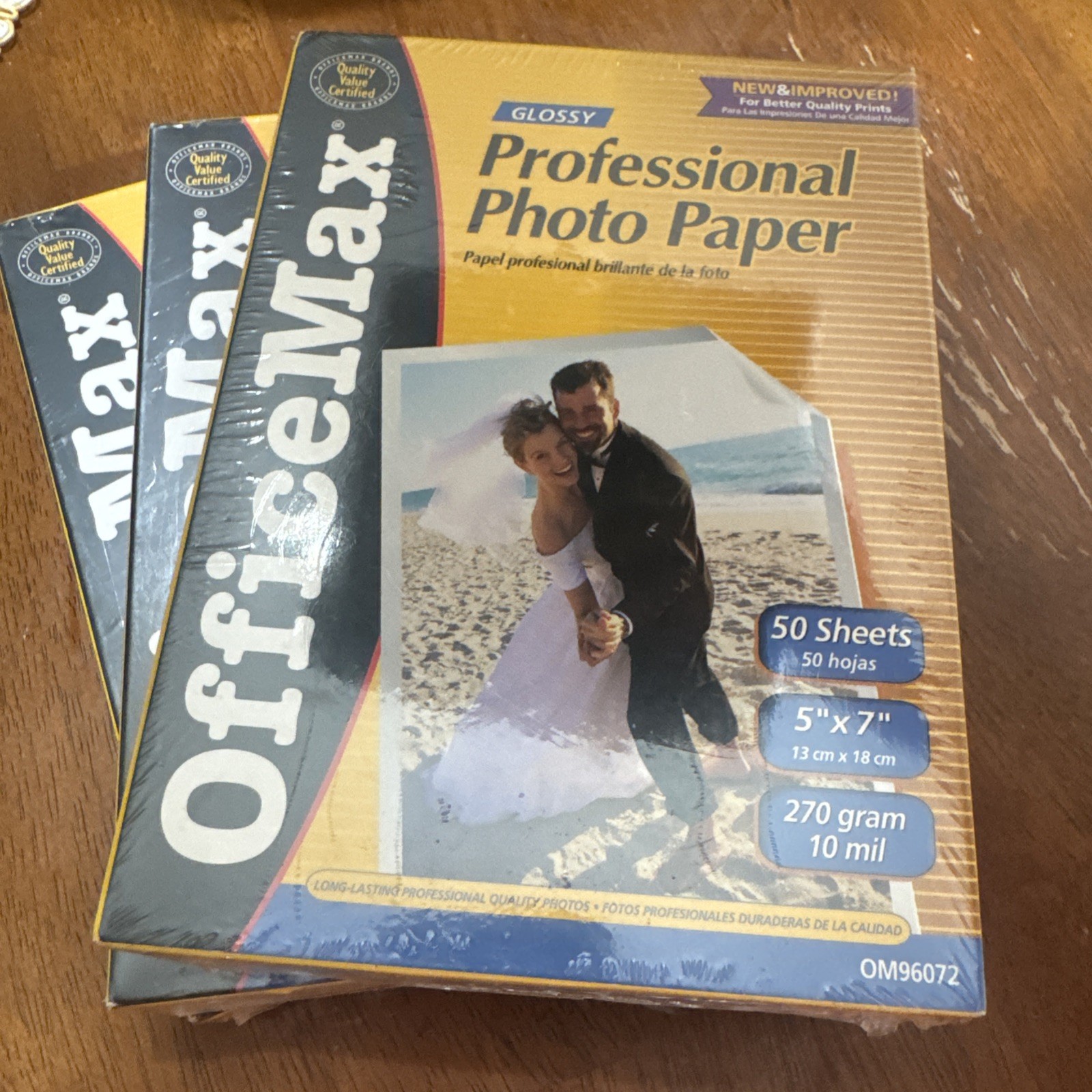 Office Max Glossy Professional Photo Paper OM96072 Lot Of 3 50 Pack