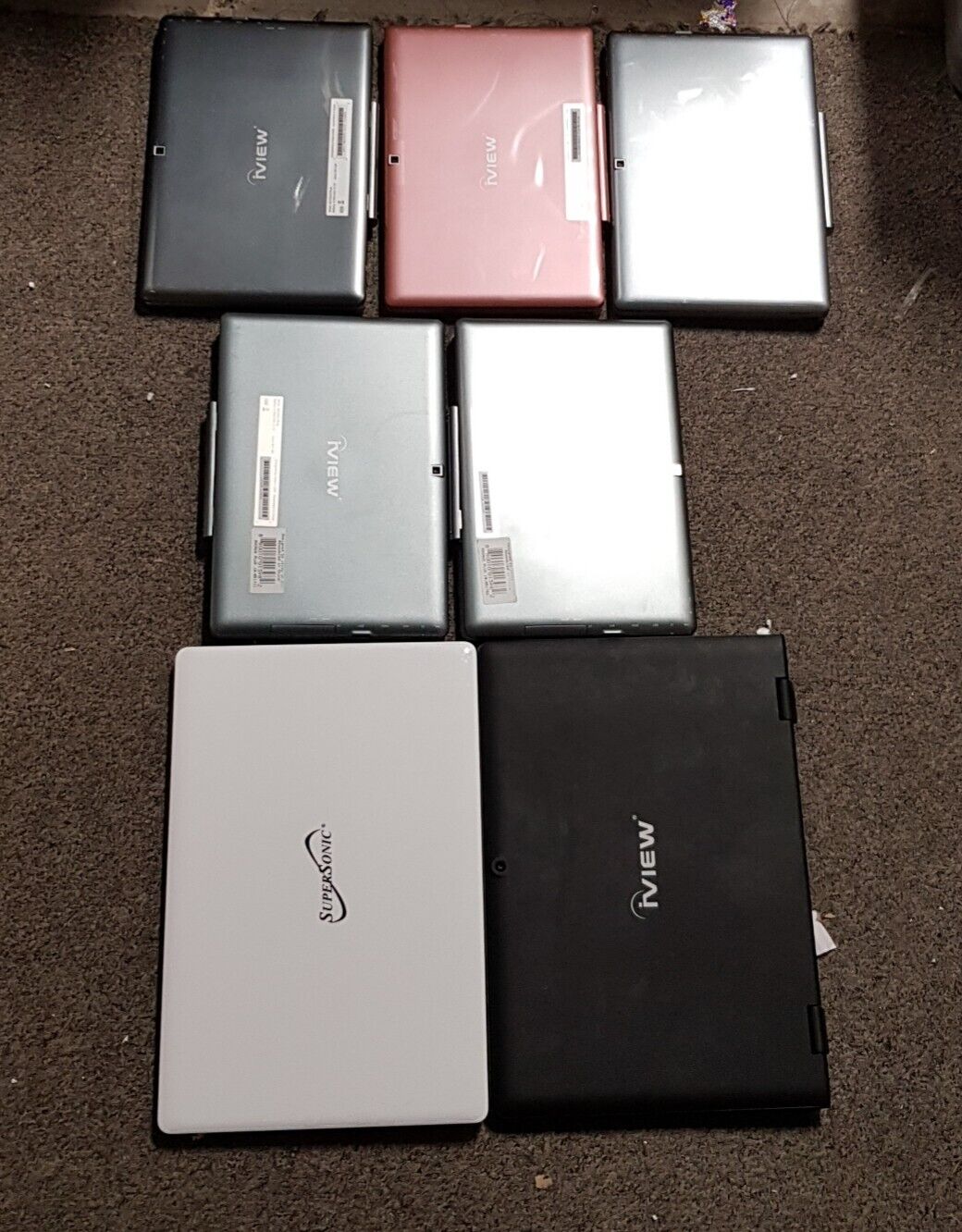 Lot of 7 Assorted Laptops | iView, Supersonic | (Parts/Repair)
